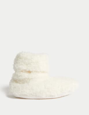 

Unisex,Boys,Girls M&S Collection Cosy Booties - White Mix, White Mix