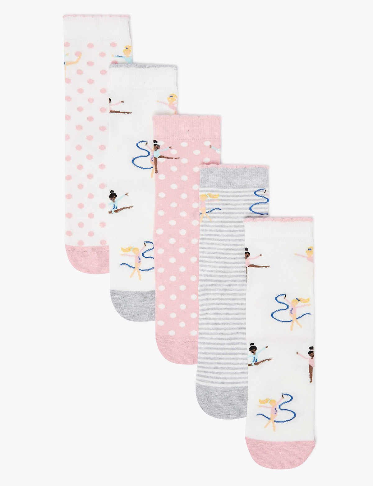 5 Pack of Cotton Ballerina Socks