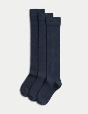 Pack de 2 pares de calcetines de mujer Azul Cachemira Gris Basic Coton