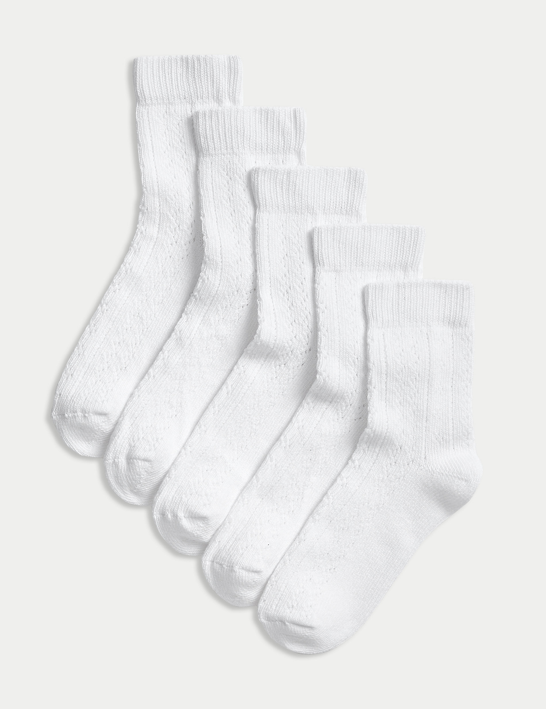 Pack de 5 pares de calcetines con calado con patrón