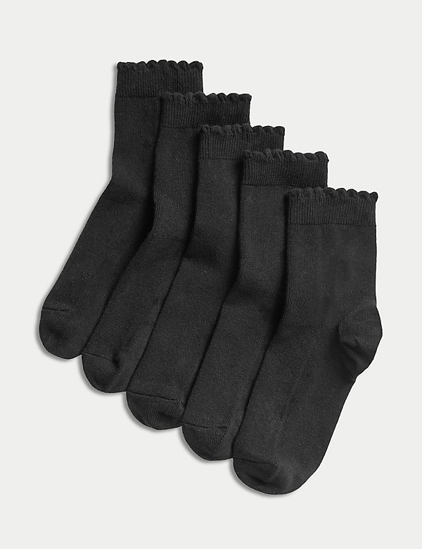 5pk of Short Picot Socks - BE