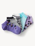 Pack de 5 pares de calcetines Trainer Liners™ de algodón con diseño de leopardo