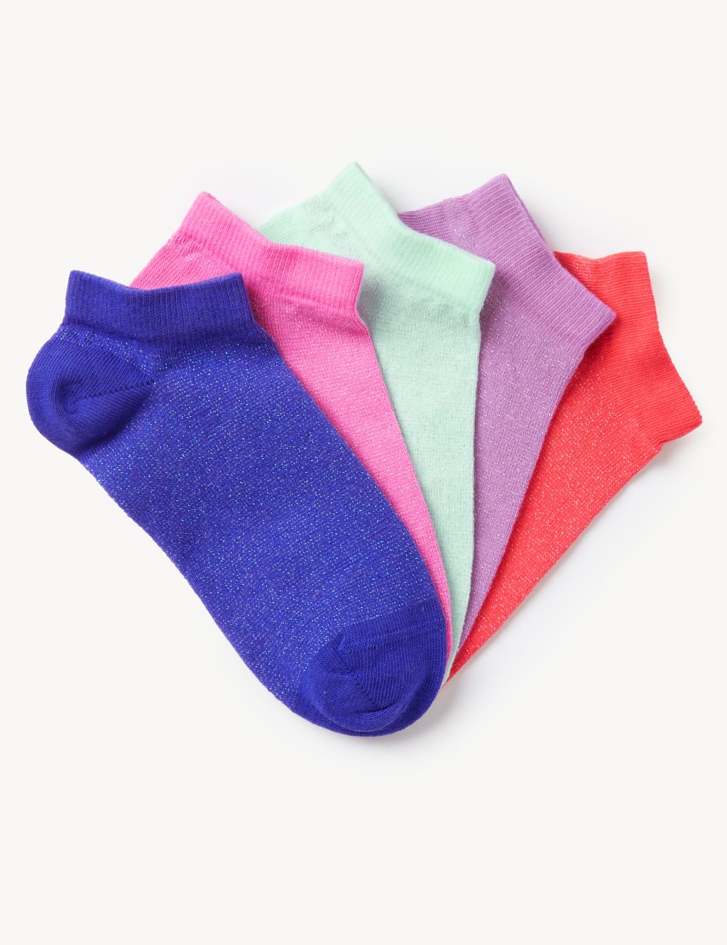 5pk Cotton Rich Sparkly Trainer Liners™