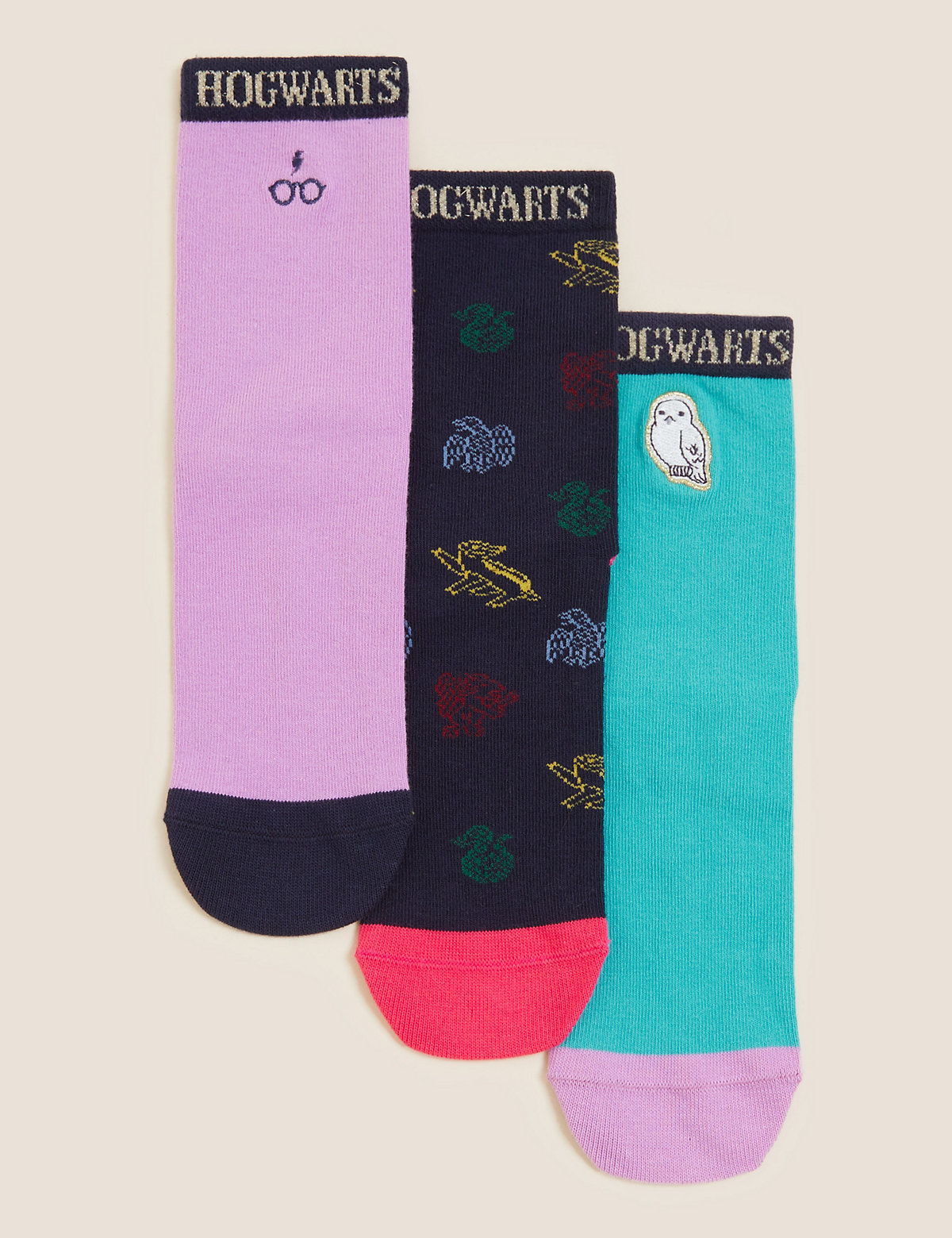Harry Potter™ 3pk Cotton Rich Socks