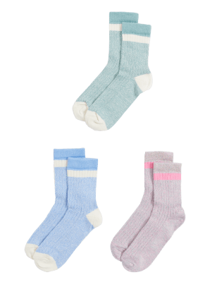 

M&S Collection 3er-Pack Socken mit hohem Baumwollanteil - Multi, Multi