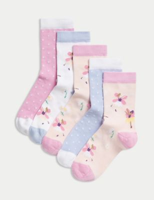 Pack de 5 pares de calcetines altos estampados