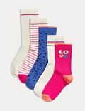 5 paar katoenrijke sokken met patroon