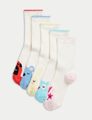 5pk Cotton Rich Animal Socks - VN