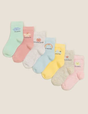 

Pack de 7 pares de calcetines de algodón para los 7 días de la semana - Multi, Multi
