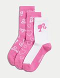 5er-Pack Socken mit hohem Baumwollanteil und Barbie™-Motiv (22,5–40,5)