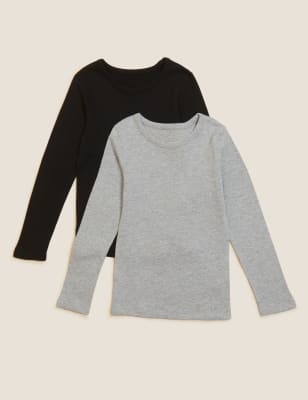 

M&S Collection 2er-Pack Thermo-Unterhemden (2-16 Jahre) - Black Mix, Black Mix
