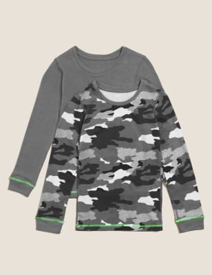 

Boys M&S Collection 2pk Thermal Camo Vests - Dark Grey Mix, Dark Grey Mix