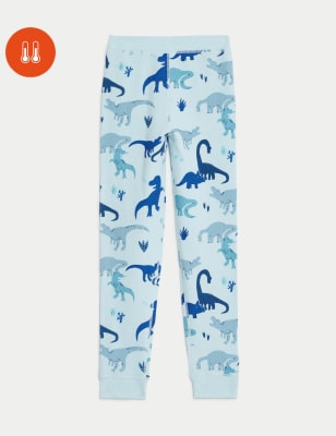 

Boys M&S Collection Thermal Cotton Blend Dinosaur Bottoms (2-14 Yrs) - Blue Mix, Blue Mix