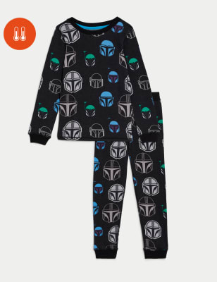 

Boys M&S Collection Thermal Cotton Blend The Mandalorian™ Set (4-14 Yrs) - Navy Mix, Navy Mix