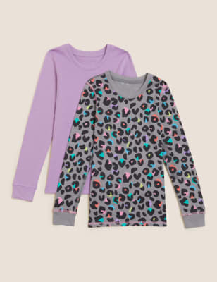 

Girls M&S Collection 2pk Thermal Leopard Vests (2-16 Yrs) - Violet Mix, Violet Mix