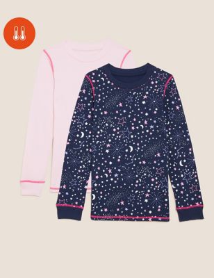 

Girls M&S Collection 2pk Cotton Blend Star & Plain Thermal Vests (2-14 Yrs) - Pink Mix, Pink Mix