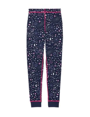 Girls M&S Collection Thermal Cotton Blend Star Leggings (2 - 14 Yrs) - Multi