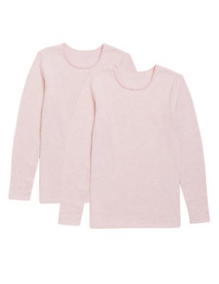 

Girls M&S Collection 2pk Thermal Cotton Blend Vests (2-14 Yrs) - Pink Mix, Pink Mix