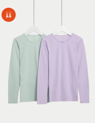 

Girls M&S Collection 2pk Heatgen™ Thermal Long Sleeve Vests (2-14 Yrs) - Mint Mix, Mint Mix