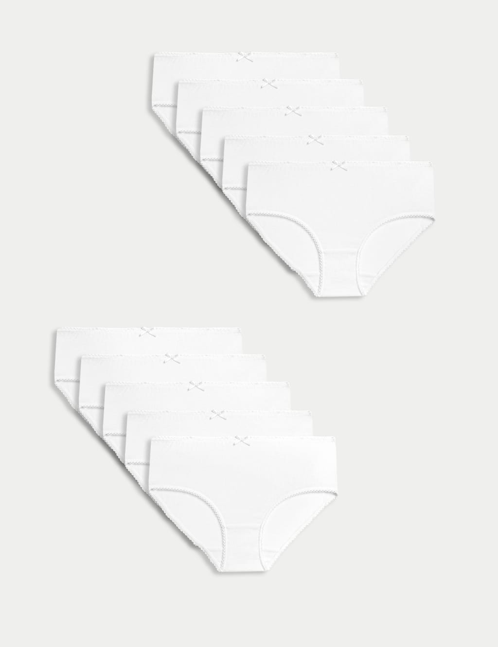 10pk Pure Cotton Knickers (2-16 Yrs) image 1