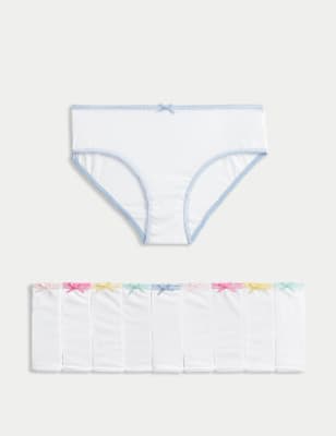 

Girls M&S Collection 10pk Pure Cotton Knickers (2-16 Yrs) - White Mix, White Mix