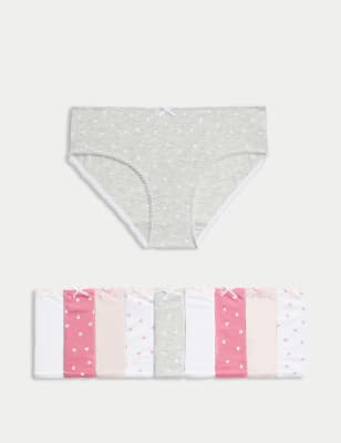 5 Pack Plain & Print Full Knickers