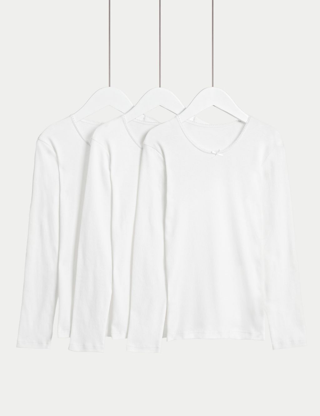 3pk Pure Cotton Vests (2-14 Yrs) image 1