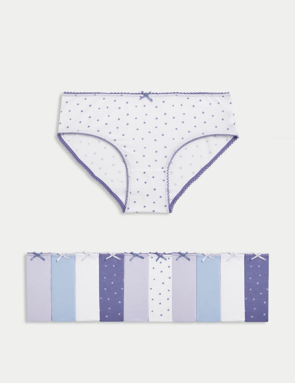 Girls' Cotton Panties Assortment - Sizes 2-14