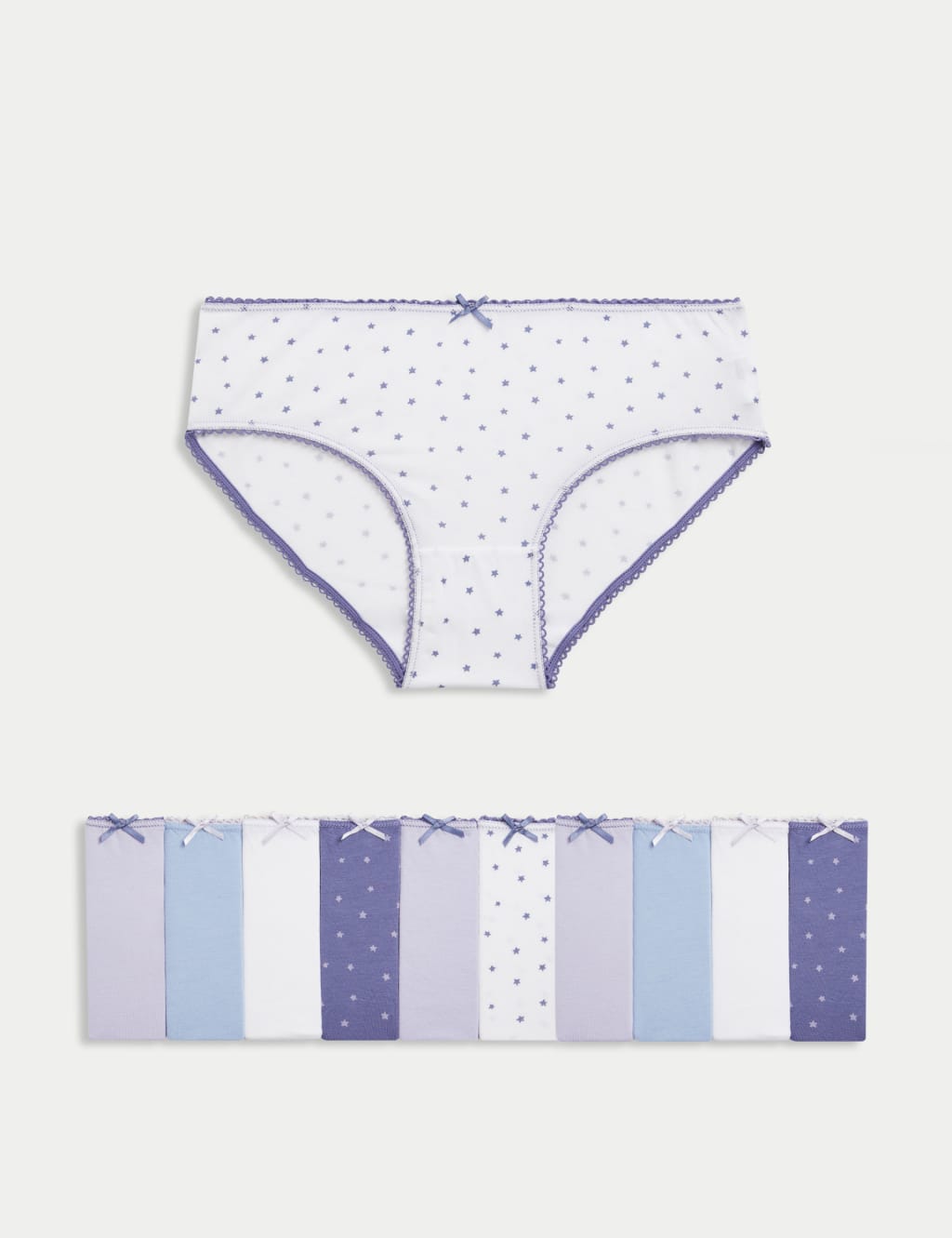 Girls' 5pk Rainbow Print Hipster Briefs - Cat & Jack White 12