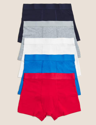 

Boys M&S Collection 5 Pack Cotton Rich Trunks (2-16 Yrs) - Red Mix, Red Mix