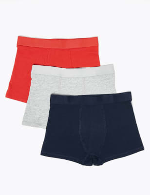 M&S Boys 5 Pack Cotton Rich Trunks (2-16 Yrs)