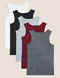 5pk Pure Cotton Vests (2-16 Yrs)
