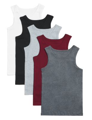 

M&S Collection 5er-Pack Unterhemden aus reiner Baumwolle (2-16 Jahre) - Claret, Claret