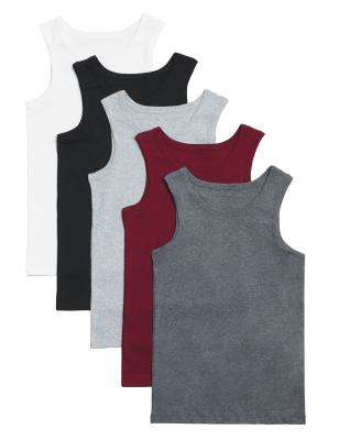 

Boys M&S Collection 5pk Pure Cotton Vests (2-16 Yrs) - Claret, Claret