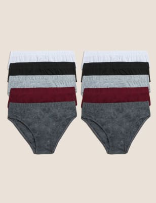 Lot de 10 culottes en coton (du 2 au 16 ans) - Claret