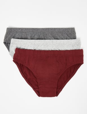 

Boys M&S Collection 10pk Pure Cotton Briefs (2-16 Yrs) - Claret, Claret