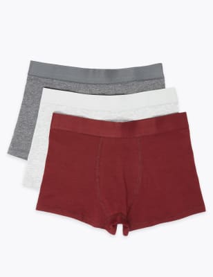 M&S Boys 5 Pack Cotton Rich Trunks (2-16 Yrs)