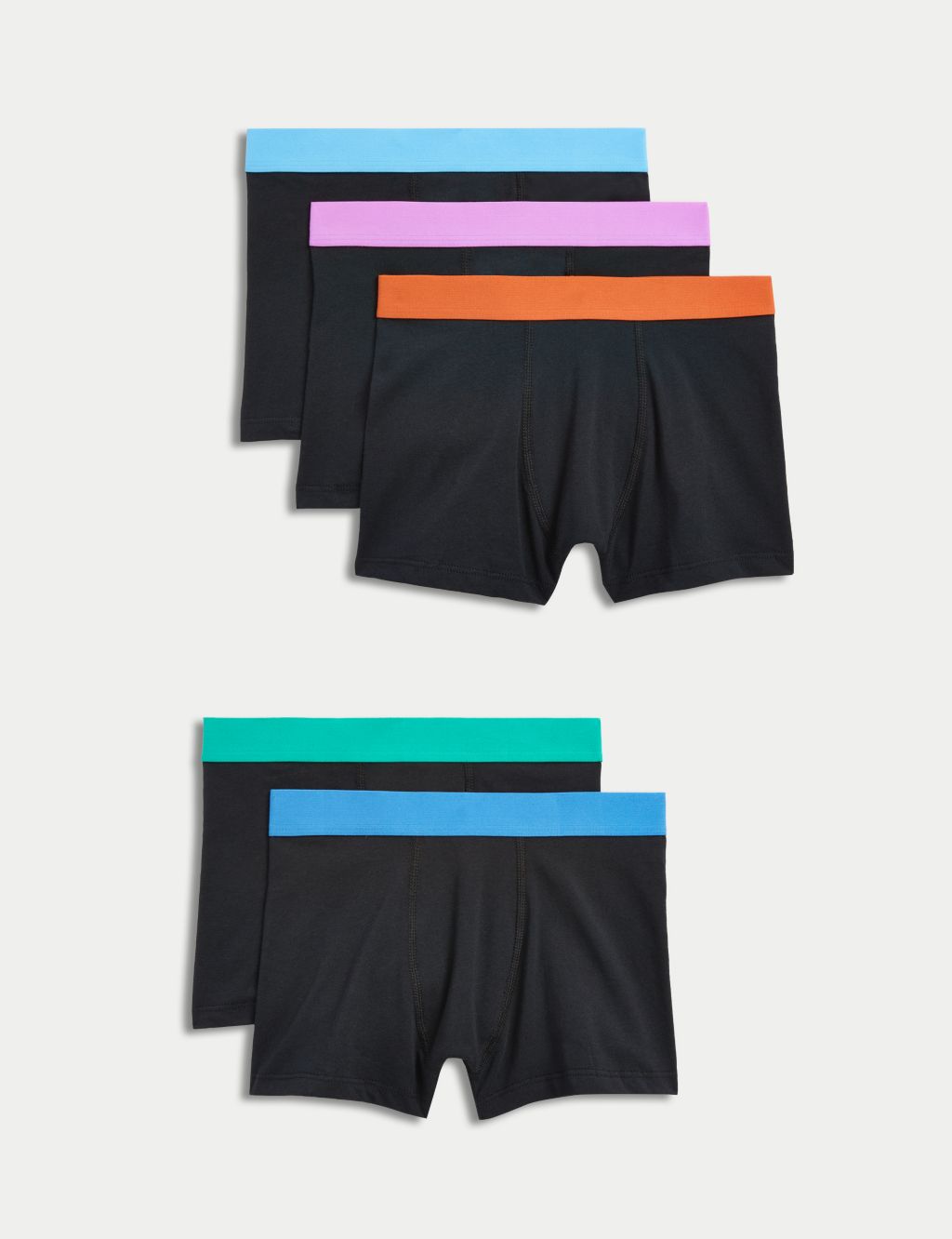5pk Cotton with Stretch Trunks (5-16 Yrs)
