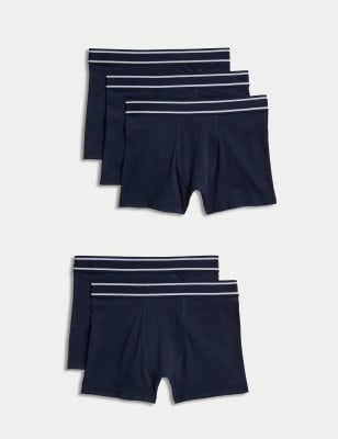 5pk Cotton with Stretch Trunks (5-16 Yrs) | M&S Collection | M&S