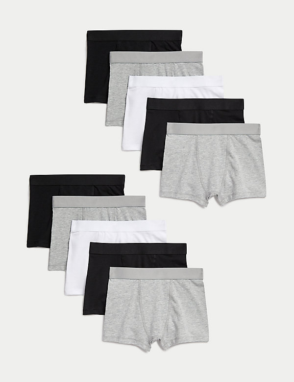 10pk Cotton With Stretch Trunks (5–16 Yrs) - CA