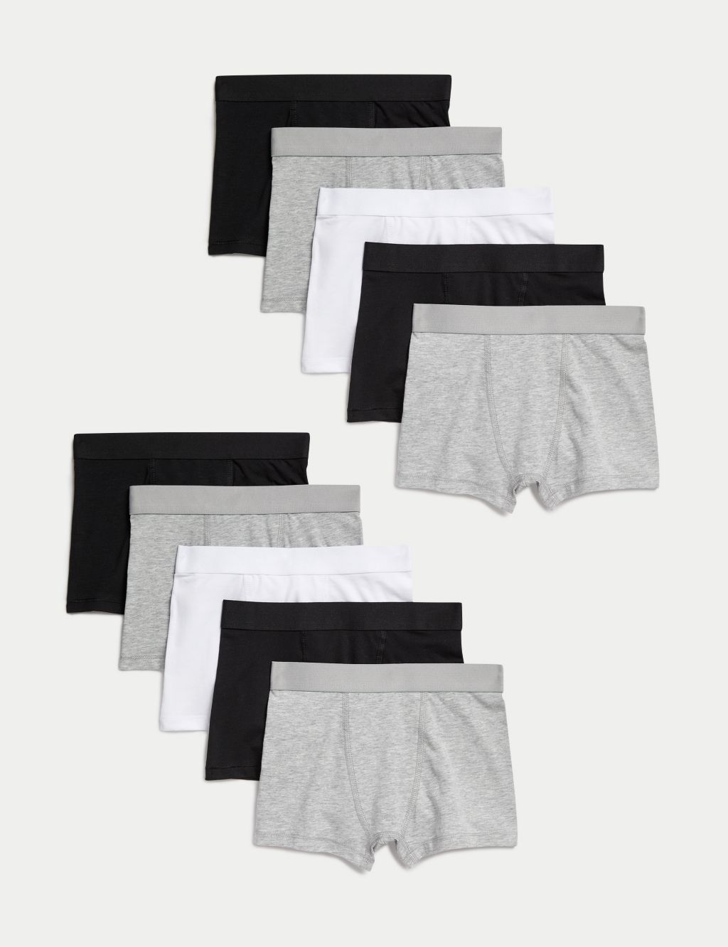 10pk Cotton With Stretch Trunks (5–16 Yrs)