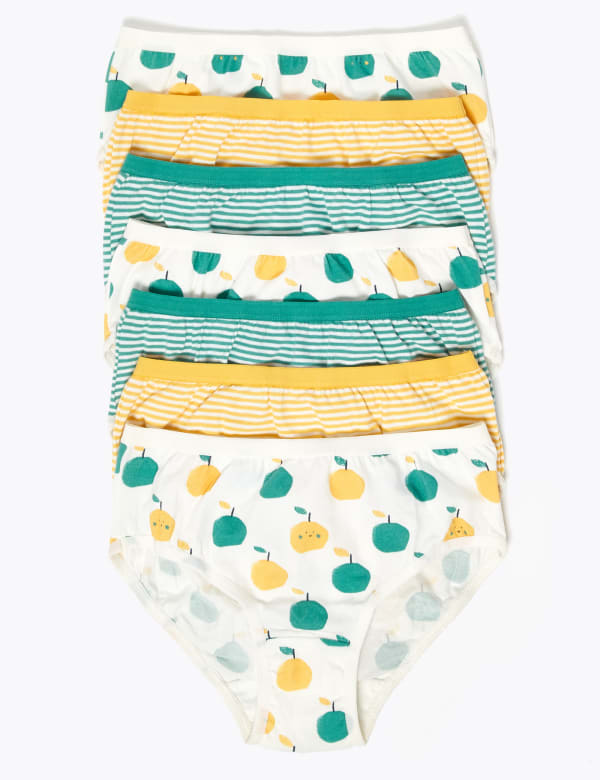 7 Pack Cotton Apple Knickers (2-16 Yrs)