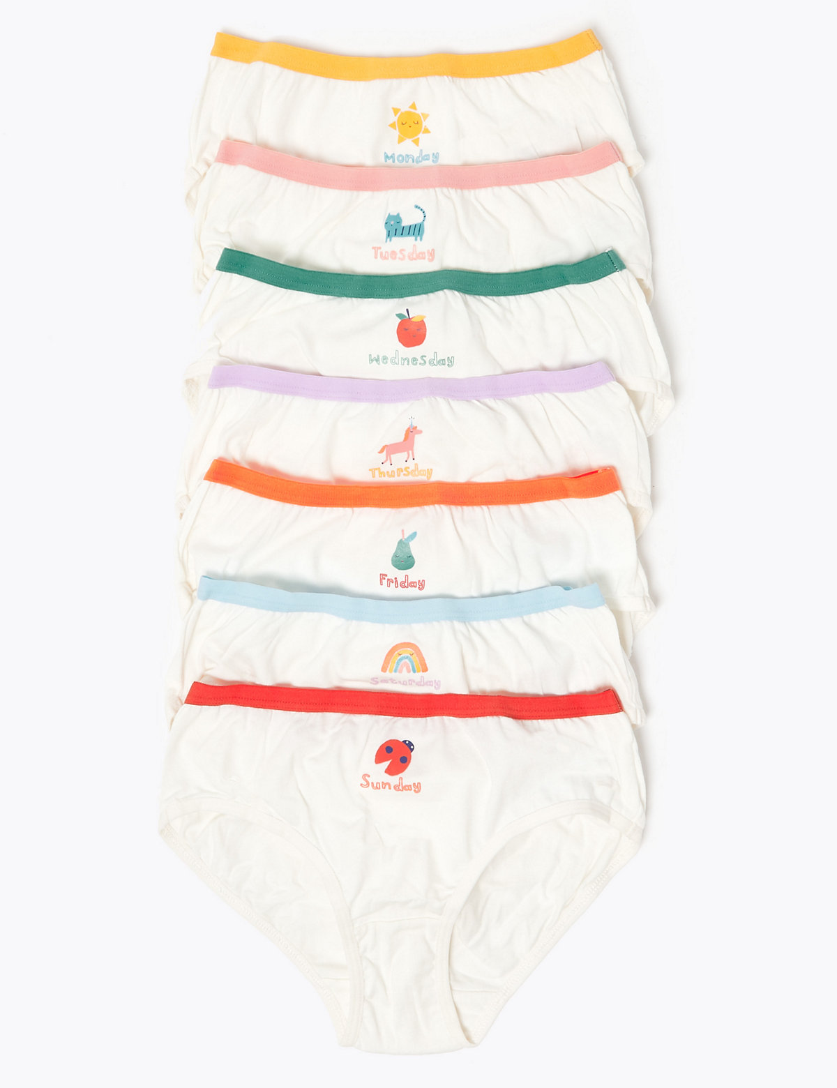 7 Pack Days of the Week Knickers (2-16 Yrs)
