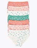 7 Pack Cotton Spotty Knickers (2-16 Yrs)