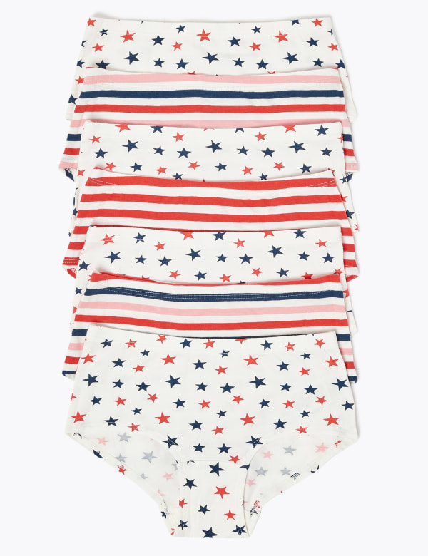 7 Pack Stars & Stripes Shorts (2-16 Yrs)