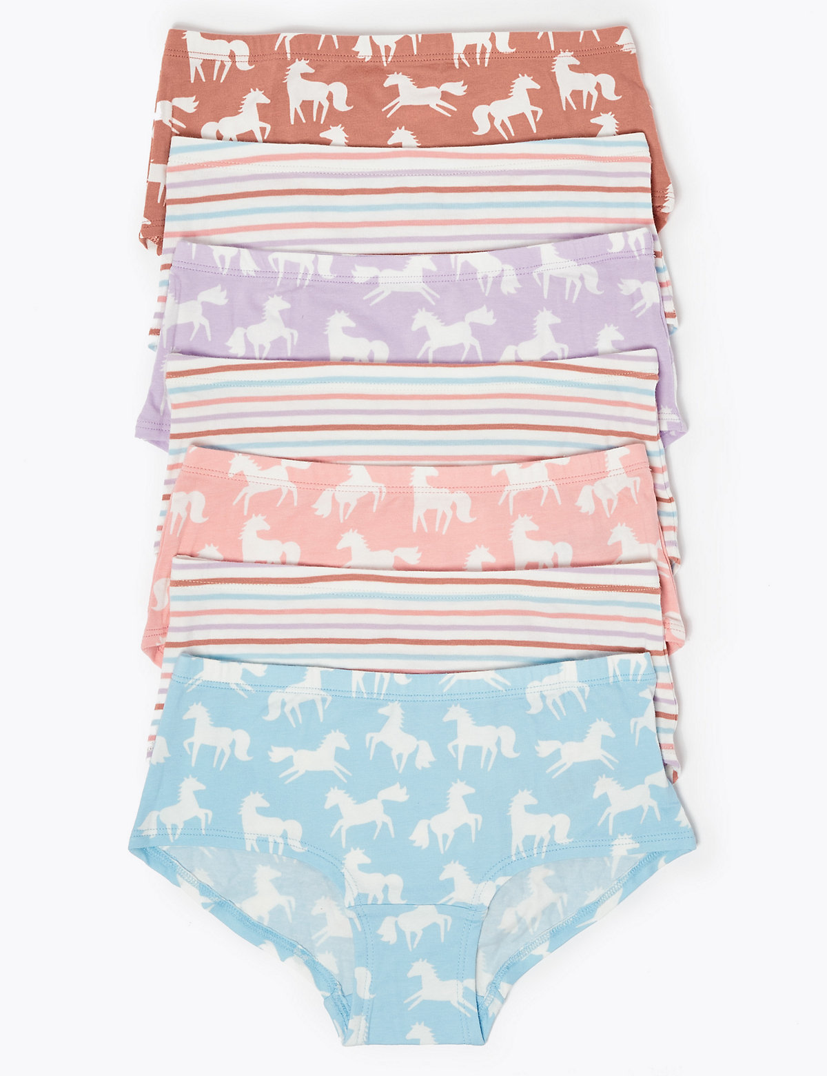 7 Pack Unicorn Shorts (2-16 Yrs)