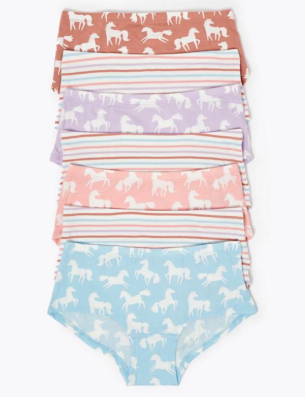 7 Pack Unicorn Shorts (2-16 Yrs)