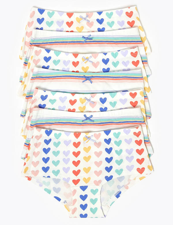 7 Pack Heart Shorts (2-16 Yrs)