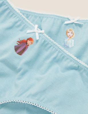 M&S Girls 5pk Pure Cotton Disney Frozen  Classic Knickers (2-12 Yrs)