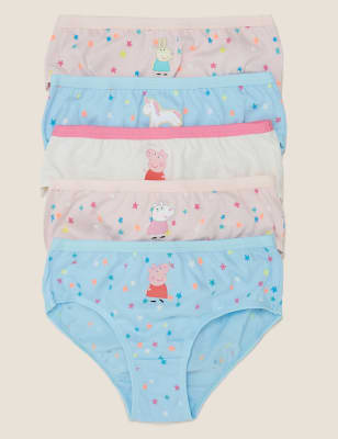 Lot de 5 culottes 100 % coton à motif Peppa Pig™ (du 2 au 10 ans) - Pink Mix